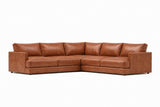 Serena Distressed Leather Corner Sectional Sofa