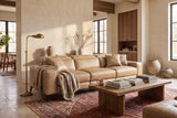 Esther Distressed Italian Aniline Leather Power Dual Recliner Sofa