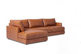 Serena Leather Sectional Sofa - Distressed