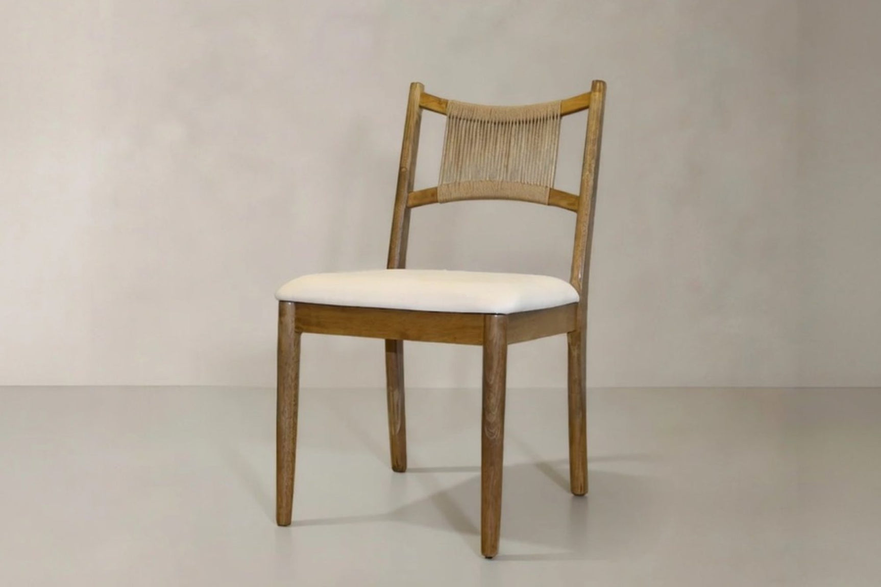 April Solid Wood Dining Chair, Cream