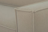Close-up of the Agerola arm: flat flange seams frame the front and top of the square track arm
