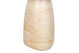 Close-up of the Ainsley side table pebble-shaped base with beige banding