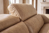 Andria Distressed Italian Aniline Leather Power Reclining Sectional Sofa