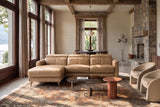 Andria Distressed Italian Aniline Leather Power Reclining Sectional Sofa