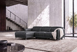 Andria Distressed Italian Aniline Leather Power Reclining Sectional Sofa