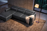 Andria Distressed Italian Aniline Leather Power Reclining Sectional Sofa
