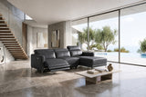Andria Distressed Italian Aniline Leather Power Reclining Sectional Sofa
