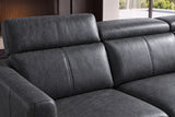 Andria Distressed Italian Aniline Leather Power Reclining Sectional Sofa