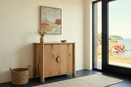 Atzara Small Column Leg Oak 2-Door Sideboard