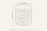 Balme dimensions: 16 in across and 18 in high