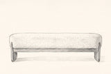 Pencil drawing of the Bassano bench traced from the front view