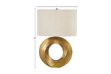 Bastien table lamp dimensions: 17 in wide and 26 in high