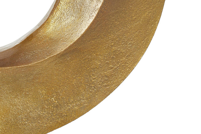 Bastien Antique Brass Open Ring Table Lamp - Hammered Brass Texture