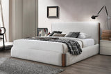 Reggie Upholstered Platform Bed - Cream