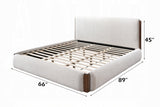 Reggie Upholstered Platform Bed - Cream