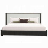 Laffery Luxury Chanel Detail Platform Bed - Espresso