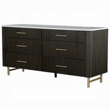 Laffery Luxury Chanel Detail Dresser - Espresso