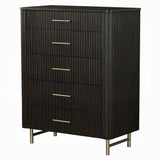 Laffery Luxury Chanel Detail Chest - Espresso