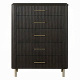Laffery Luxury Chanel Detail Chest - Espresso