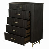 Laffery Luxury Chanel Detail Chest - Espresso