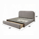 Tozko Platform Storage Bed - Grey