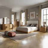 Yami 6 Drawer Wide Wooden Dresser - Beige Oak