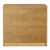 Yami 3 Drawer Wood Nightstand - Beige Oak