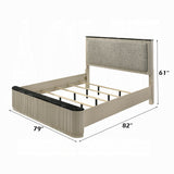 Rhone Luxury Chanel Detail Bed - Greyish Beige