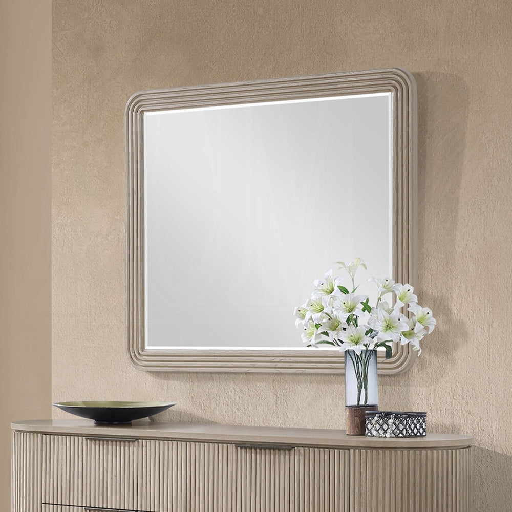 Chianti Luxury Beveled Edge Mirror - Light Oak