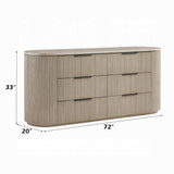 Chianti Luxury Chanel Dresser- Light Oak
