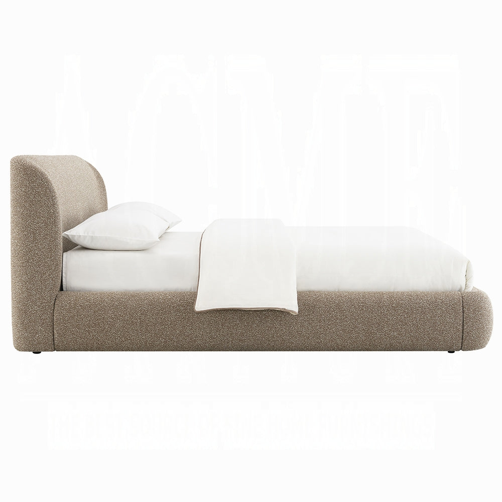 Tapi Upholstered Platform Bed - Beige