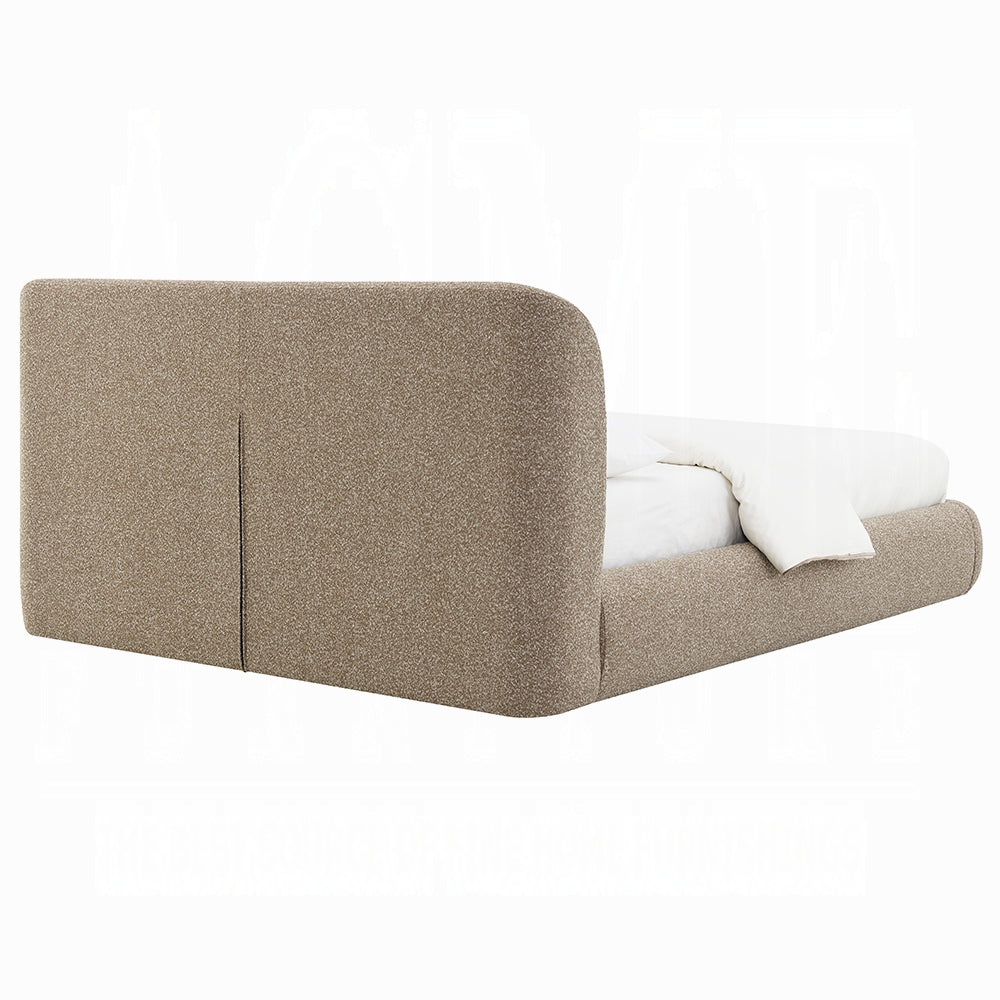 Tapi Upholstered Platform Bed - Beige