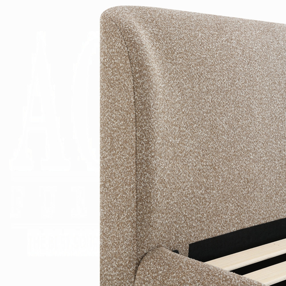 Tapi Upholstered Platform Bed - Beige