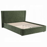 Purus Upholstered Platform Bed - Green