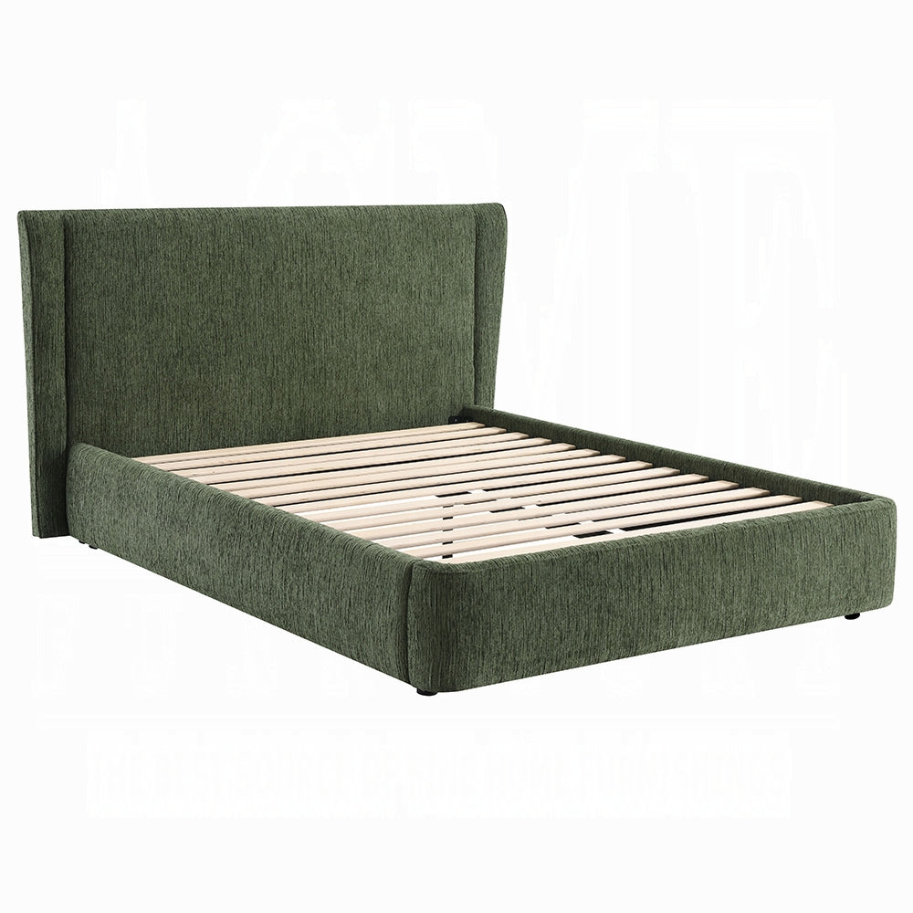 Purus Upholstered Platform Bed - Green