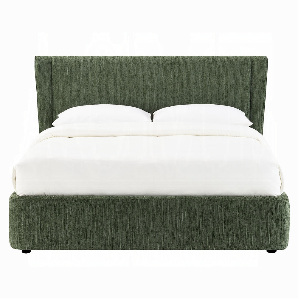 Purus Upholstered Platform Bed - Green