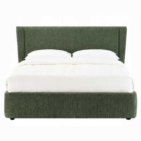 Purus Upholstered Platform Bed - Green
