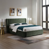 Purus Upholstered Platform Bed - Green