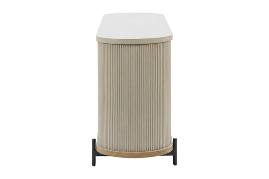Bellamy Oak and Reeded Glass Sideboard - Curves on Every Side