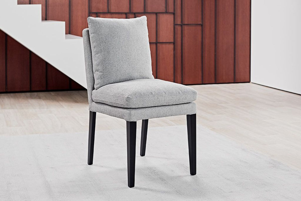 Valencia Henley Fabric Dining Chair, Grey