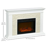 Archie 31.5" Electric Freestanding Fireplace with Mantel and Overheat Protection - White