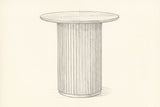 Pencil drawing of the Bolzano counter height table traced from the front view