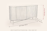 Bomarzo sideboard dimensions: 57 in wide, 15.7 in deep, 30 in high