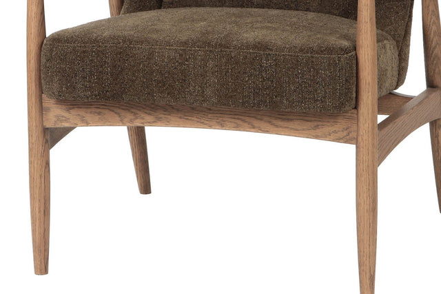 Briar Ash Wood Fabric Accent Chair - Solid Ash Frame