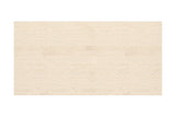 Close-up of the Bryce table's matte travertine-look concrete composite top