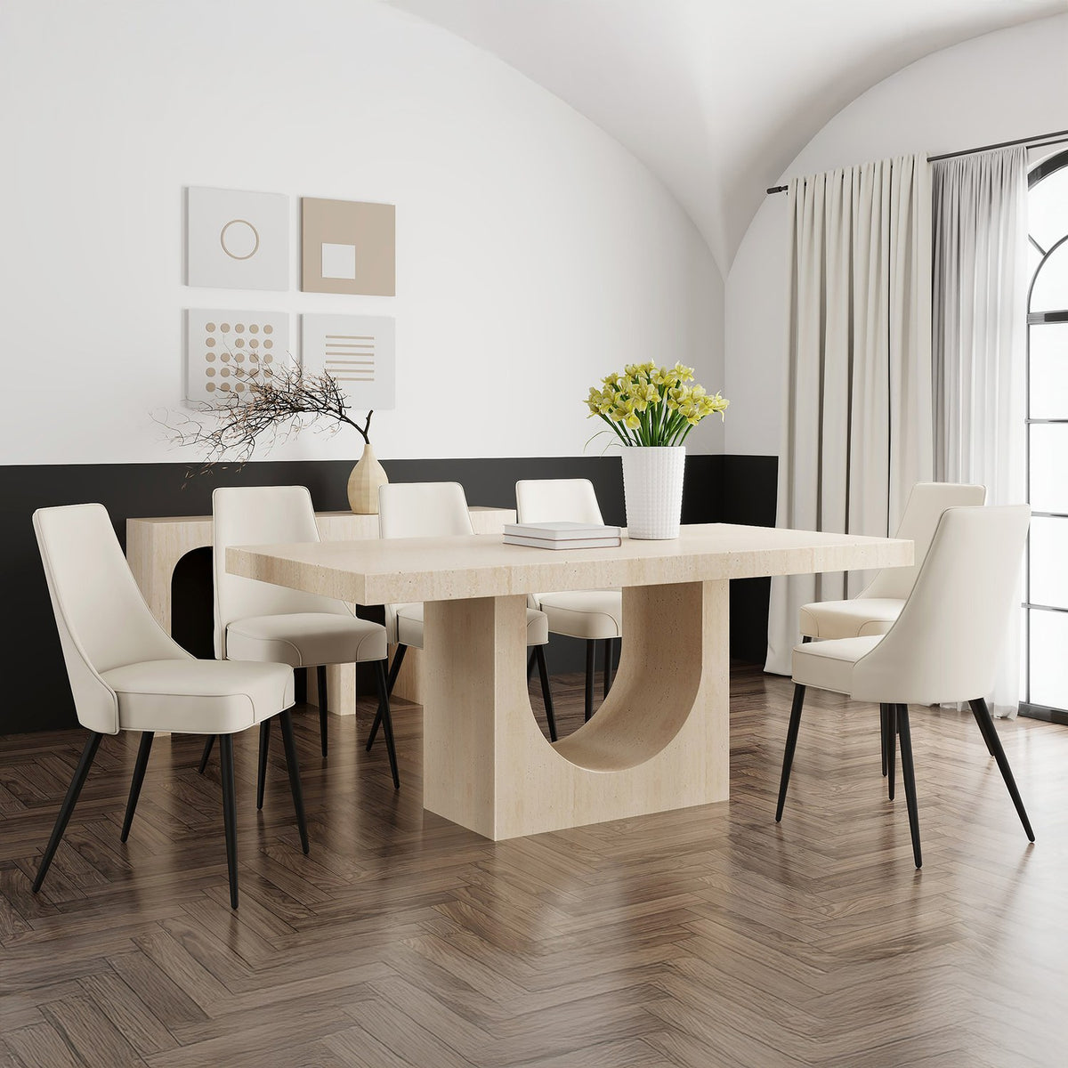 Bryce Concrete Composite 7-Piece Dining Set