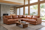 Serena Distressed Leather Corner Sectional Sofa