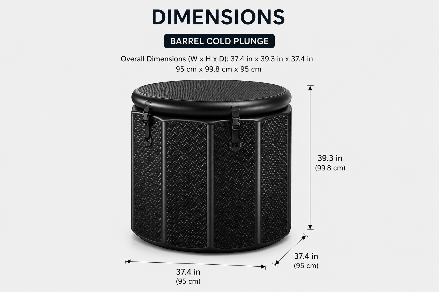Valencia Arctic™ Precision-Chilled Portable Barrel Cold Plunge