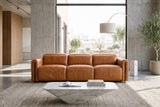 Octavia Distressed Italian Aniline Leather Dual Reclining Sofa