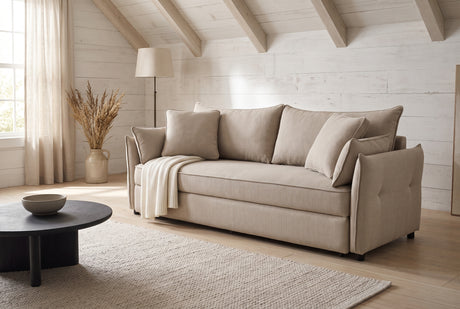 Cais Condo Size Sleeper Sofa w/Storage - Beige